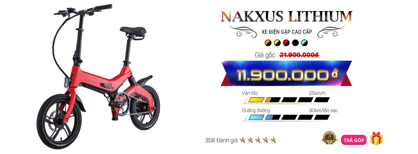 Xe điện gấp trợ lực điện Nakxus 