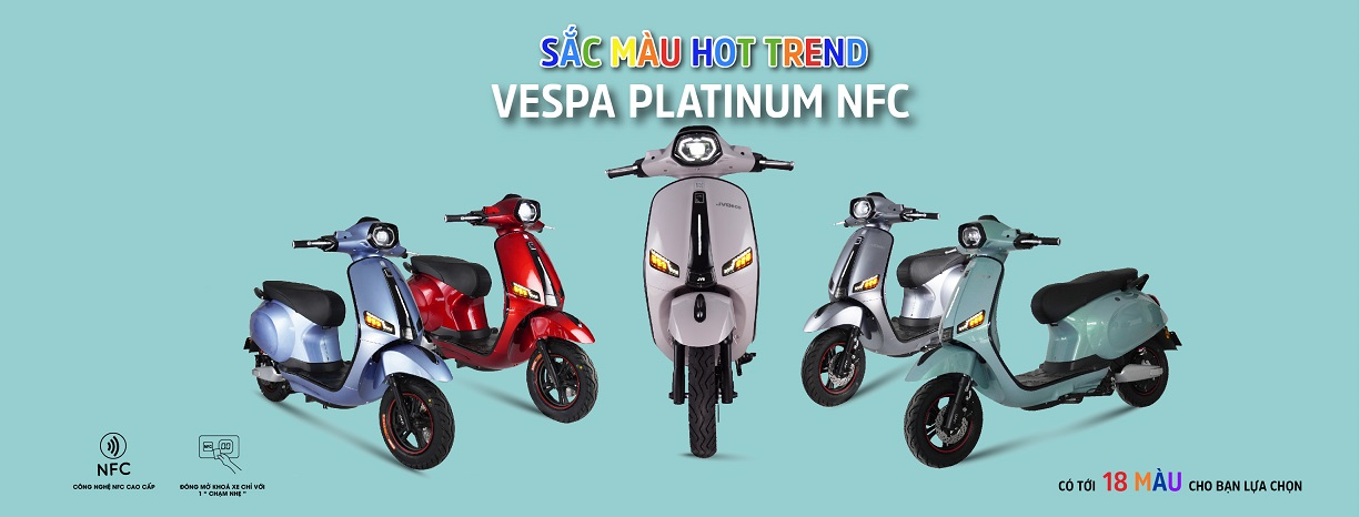 Xe máy điện JVC Vespa Platinum NFC 