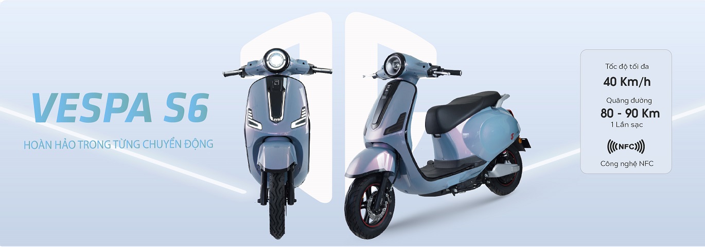 Xe máy điện JVC VESPA S6 