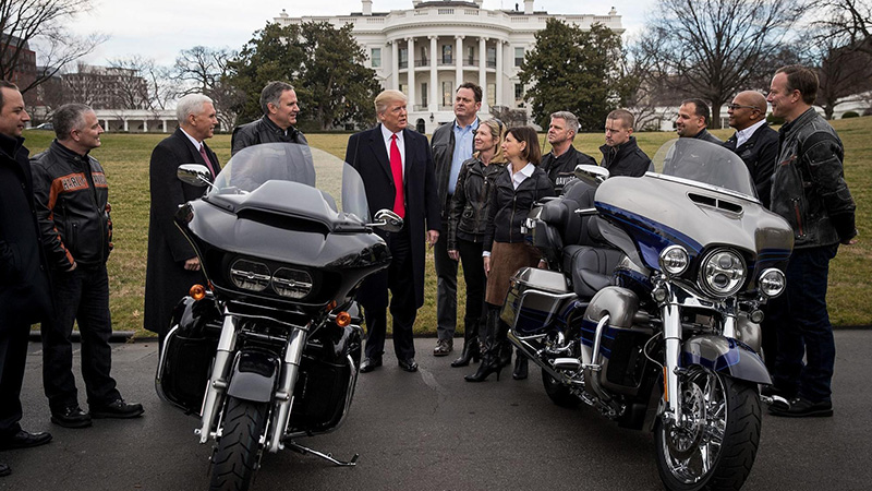 Xe điện Harley trong buổi gặp cùng tổng thống Donald Trump