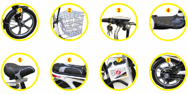 Chi tiết Xe đạp điện Jili YG 01 Chi tiết Xe đạp điện Jili YG 01