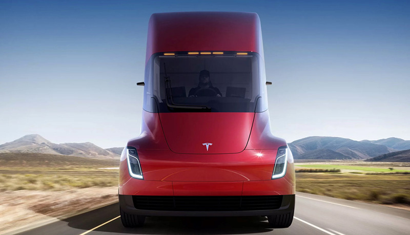 Kiểu dáng khí động học, với thiết kế đến từ tương lai của siêu xe tải Tesla Semi