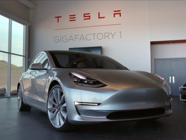 Một chiếc xe điện của Tesla