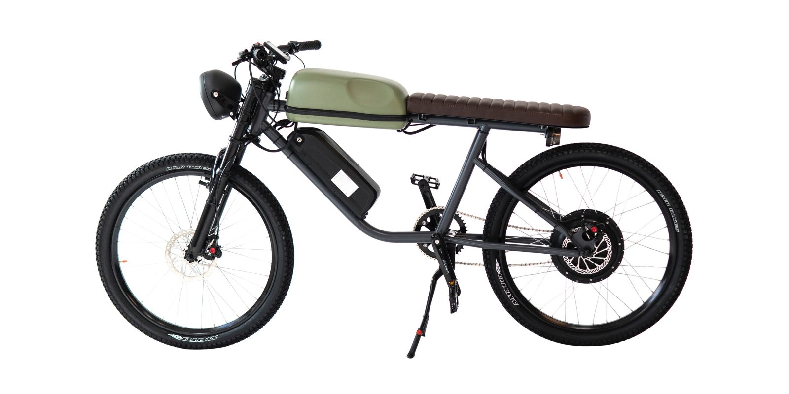Độc đáo chiếc xe đạp điện trong hình hài chiếc xe máy cổ điển