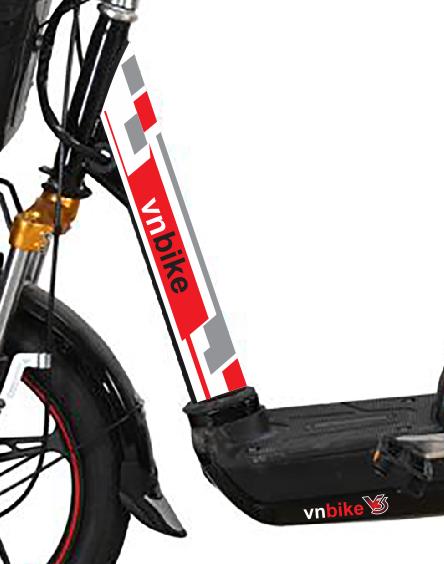 Vnbike V3 có khung thép chắc chắn, với thiết kế cách điệu, khỏe khắn