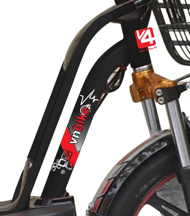 Xe đạp điện Vnbike V4 sở hữu thiết kế thời trang với khung đôi ấn tượng