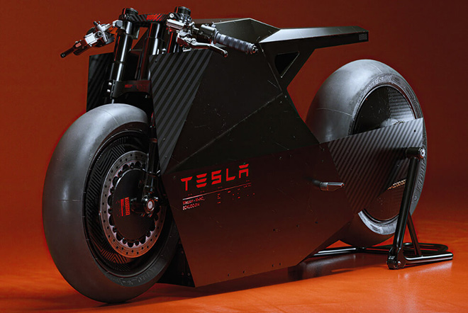Mô hình chiếc xe mô tô điện đầu tiên dựa trên ngôn ngữ hãng Tesla