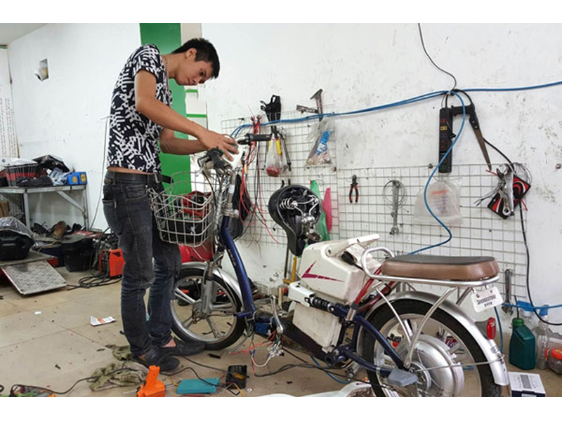 Xe đạp điện hư hỏng “tàn phế” nặng nhưng vẫn khôi phục được hoàn toàn