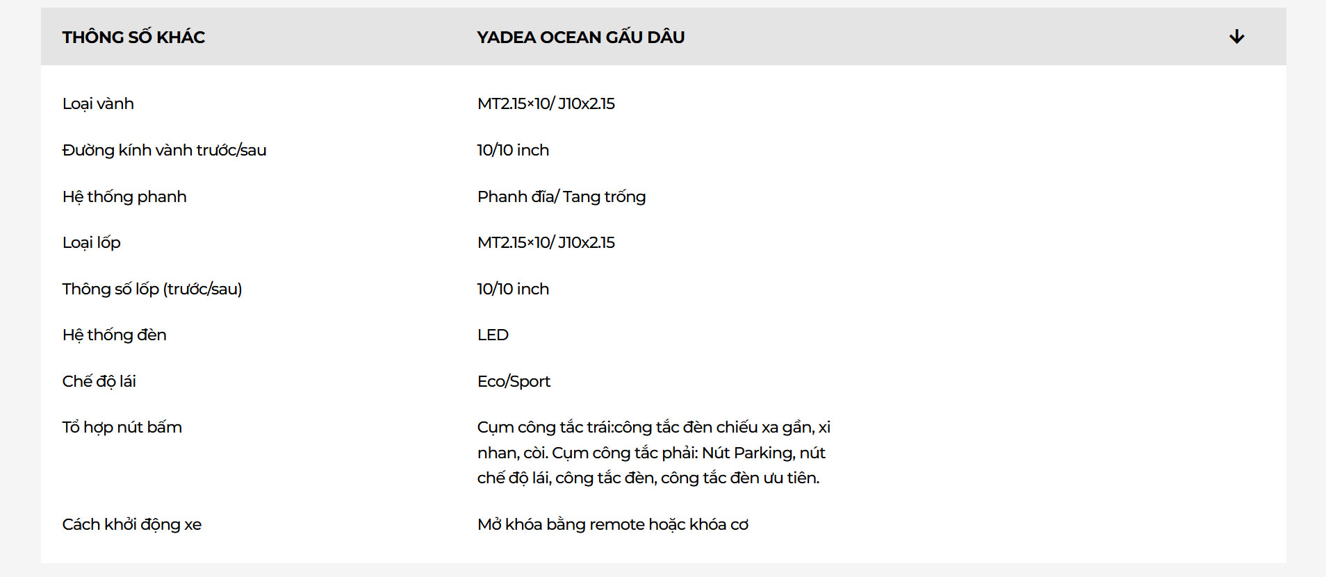 Xe máy điện Yadea Ocean Gấu Dâu