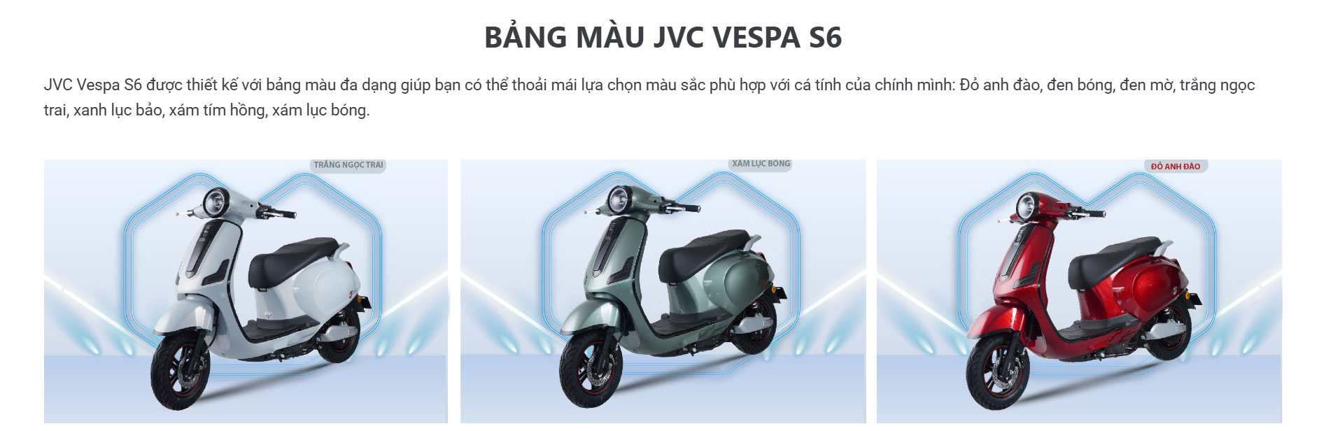 Xe máy điện JVC VESPA S6