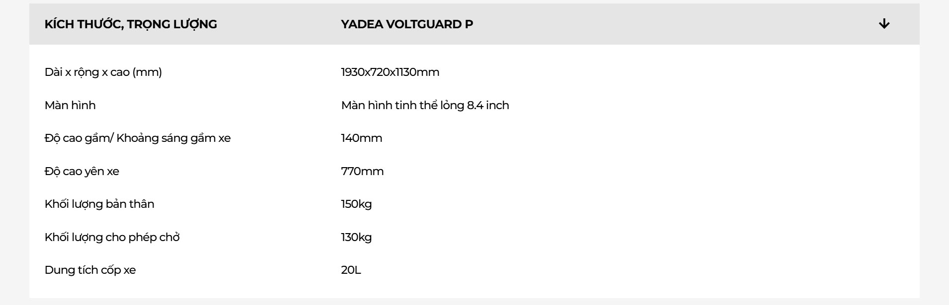 Xe máy điện Yadea VOLTGUARD P