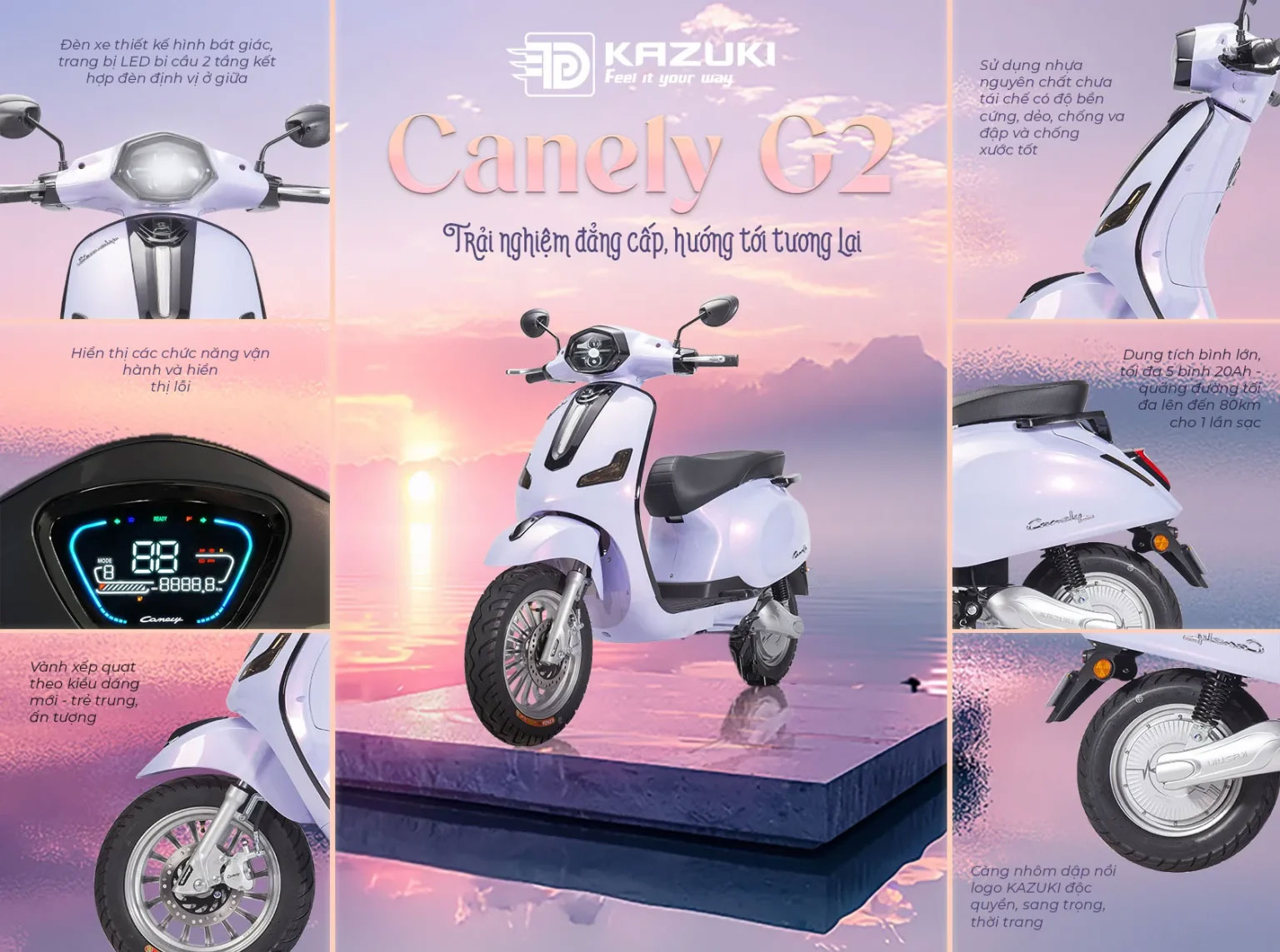 Xe máy điện KAZUKI CANELY G2