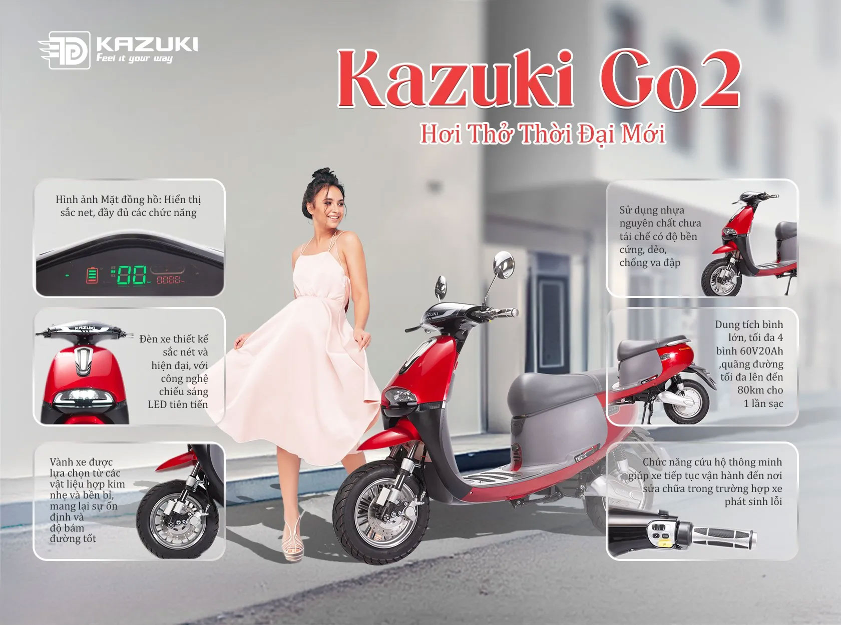 Xe máy điện KAZUKI GO2