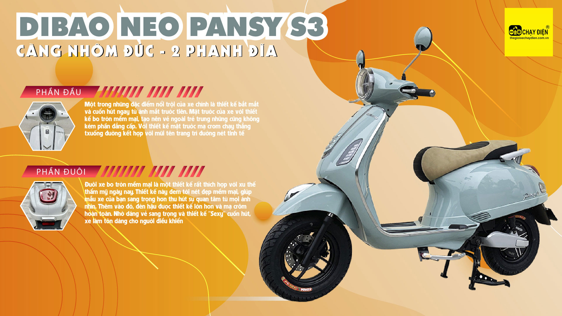 Xe máy điện Dibao Pansy S3 NFC