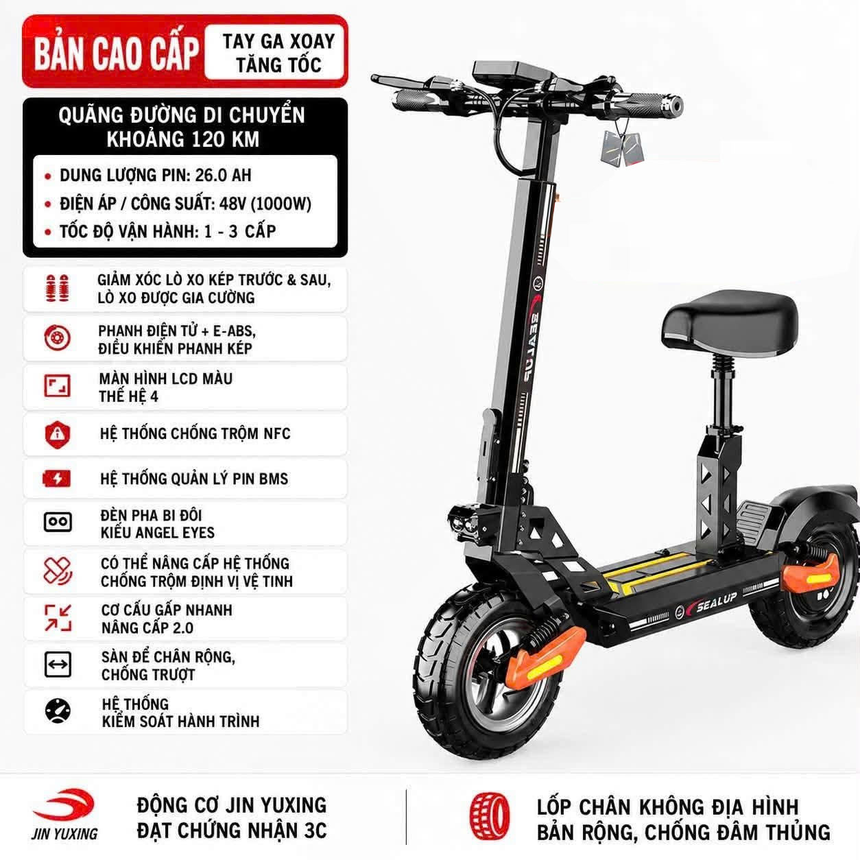 Xe Scooter điện gấp gọn Sealup AE8 Pro
