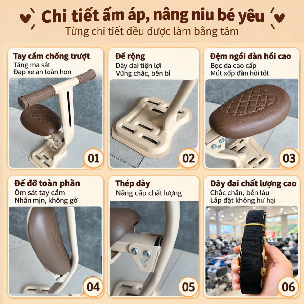 Ghế em bé gấp gọn sử dụng có xe điện Smart T1