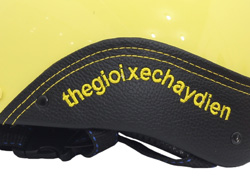 Viền da trang trí Mũ bảo hiểm xe đạp điện với thiết kế sang trọng