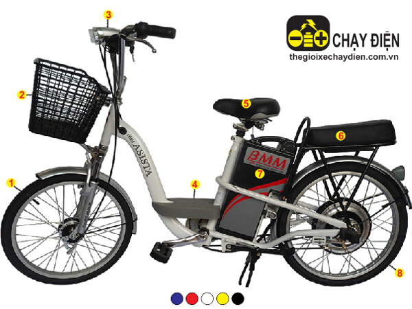 Xe đạp điện Asista Bmm khung sơn vành 22