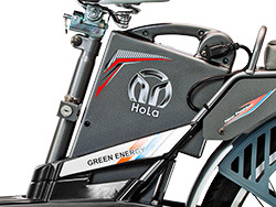 Bình ắc quy Xe đạp điện Hola E1 được đặt phía dưới yên trước