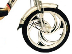 bánh trước Xe đạp điện Bmx Inox màu 50% vành 18inch với vành đúc gang