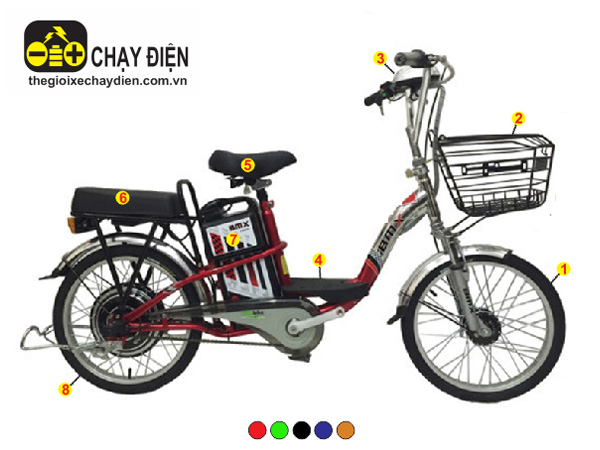 Xe đạp điện Bmx inox màu 50% vành 20inch chính hãng