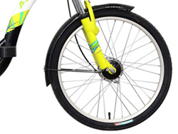 bánh trước Xe đạp điện Asama EBK-OR 2201 với vành tăm cổ điển