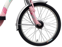 Bánh trước Xe đạp điện Asama EBK-OR 2202 với vành tăm cổ điển