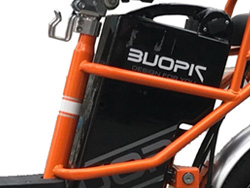 Bình ắc quy Xe đạp điện Buopk Super được đặt phía dưới yên trước