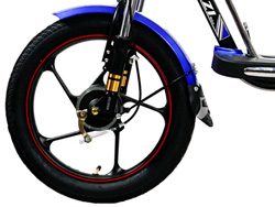 Bánh trước Xe đạp điện Azi Bike Gold với vành đúc hợp kim