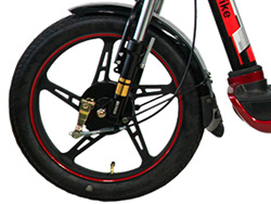 Bánh trước xe đạp điện Vnbike V3 với vành đúc hợp kim