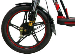 Bánh trước Xe đạp điện Vnbike V4 với vành đúc hợp kim